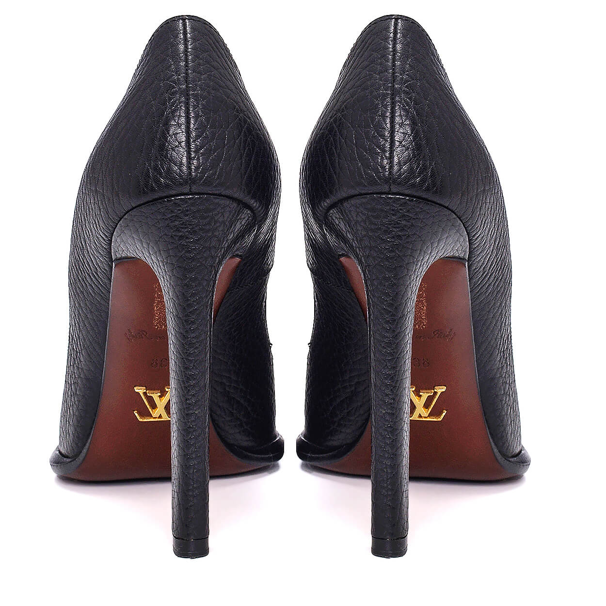 LOUIS VUITTON - Black Grained Leather Ultimate Pumps